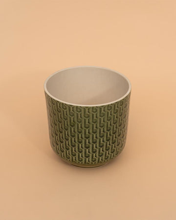 Vaso CUP KEEN cerâmica verde | 20cm