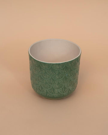 Vaso CUP PLM cerâmica verde | 20cm