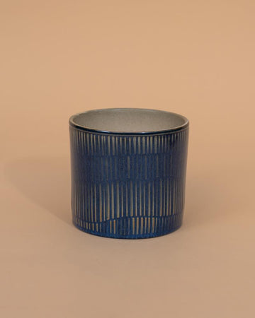 Vaso MAT LIMG cerâmica azul escuro | 15cm